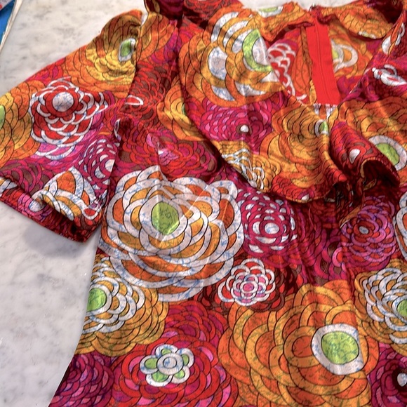 Vintage amazing bohemian retro ruffle collar handmade blouse - Picture 5 of 6